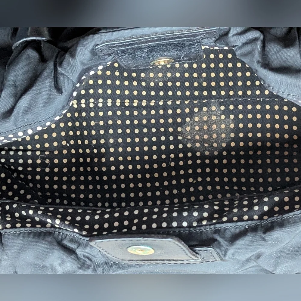 Kate Spade Nylon‎ & Leather Small Slouchy Shoulder Bag Satchel Black